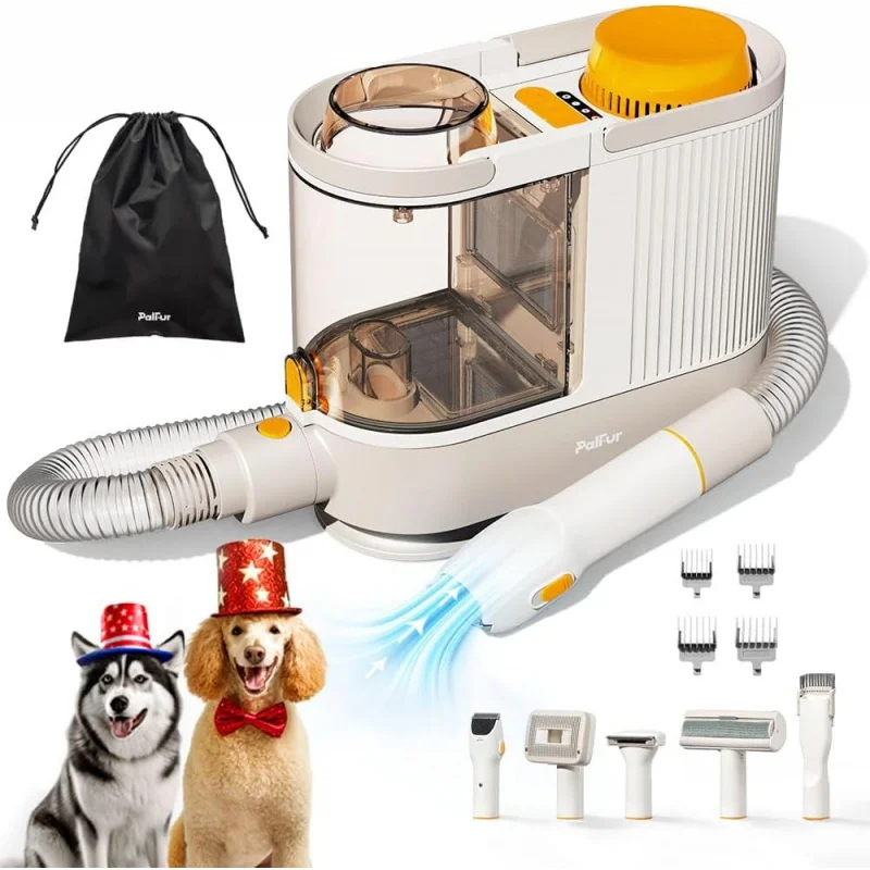 Kit per la toelettatura degli animali domestici, aspirapolvere per peli di cane, aspirapolvere per la toelettatura degli animali domestici con il primo sistema di filtrazione HEPA a 3 strati del mondo, toelettatura per cani Vac