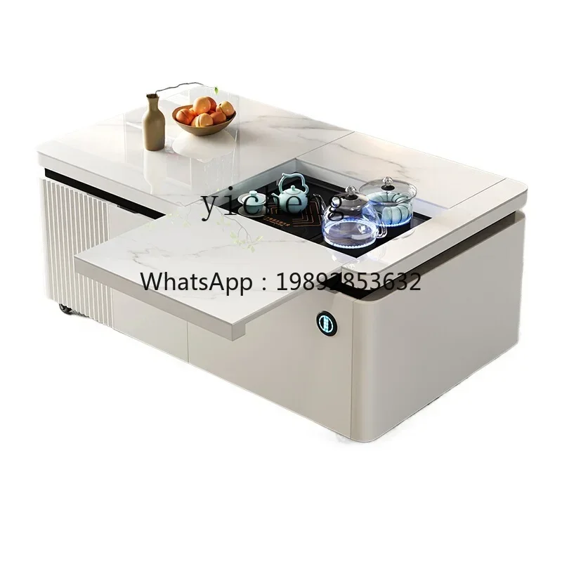 tea table with kettle tea set integrated movable lifting tea table dining table dual-purpose living room