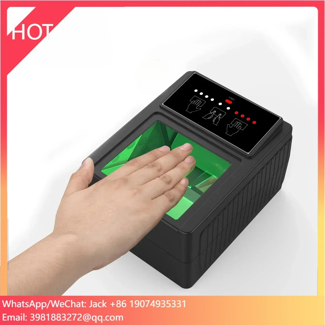 High Quality Bio600 Biometric Fingerprint Enrollment Government Projects Ten Print Fingerprint Scanner Free SDK