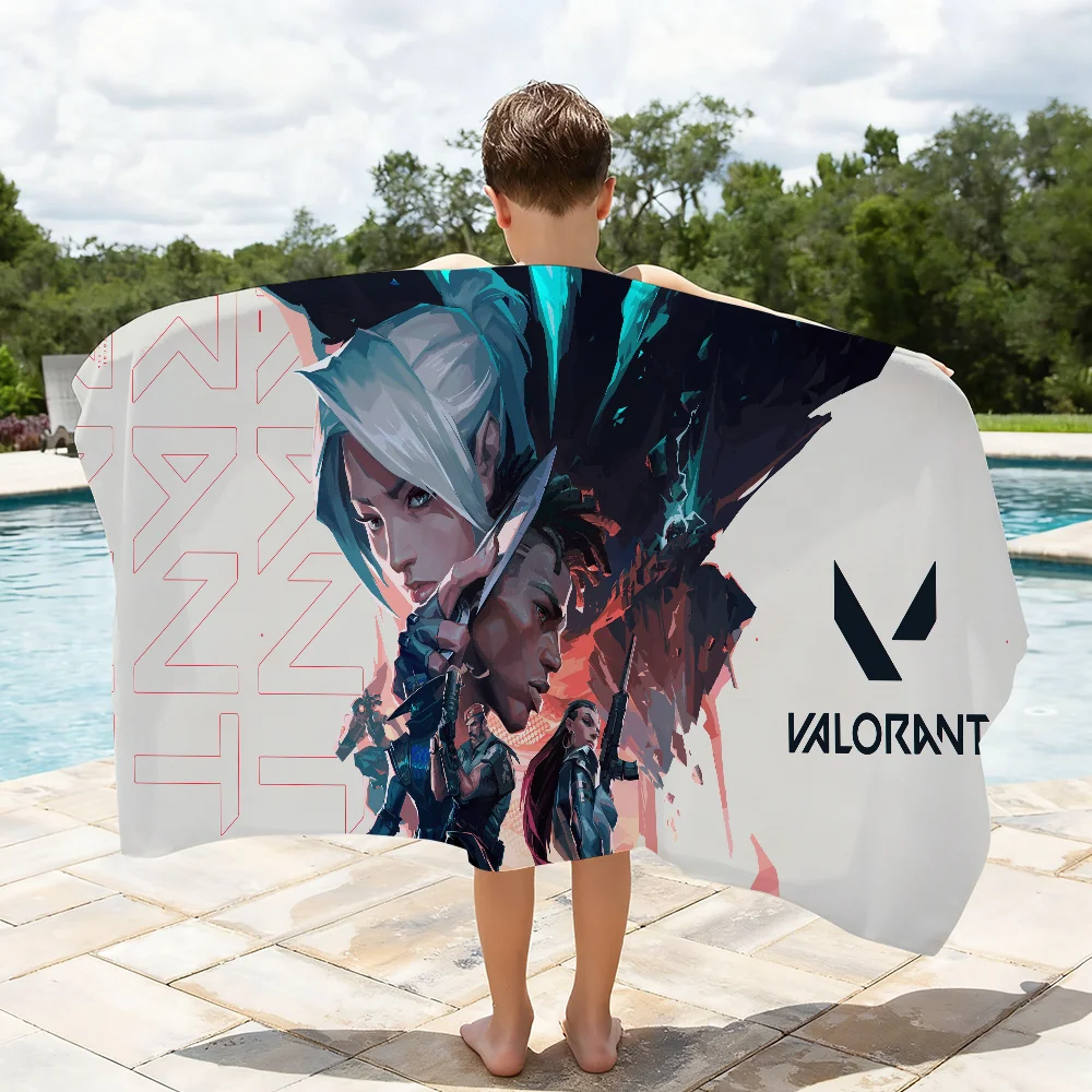 Game V-Valorant-S Towel Quick Dry Absorbent Beach Towel for Sports, Fitness, Swimming and Outdoor Activities