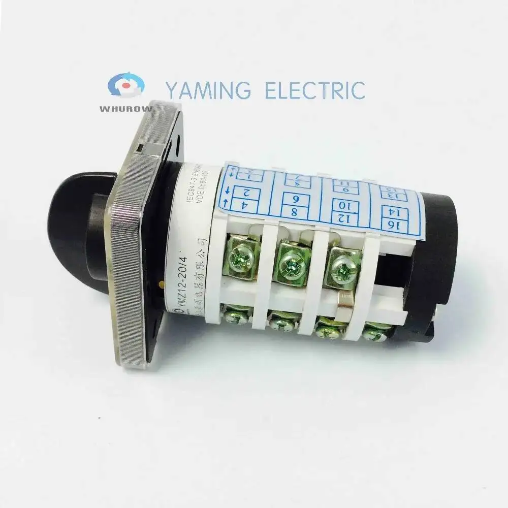 7 positie draaischakelaar 4 Fasen 20A handleiding motor machine schakelaar hoogspanning elektrische cam omschakelaar YMZ12-20/4