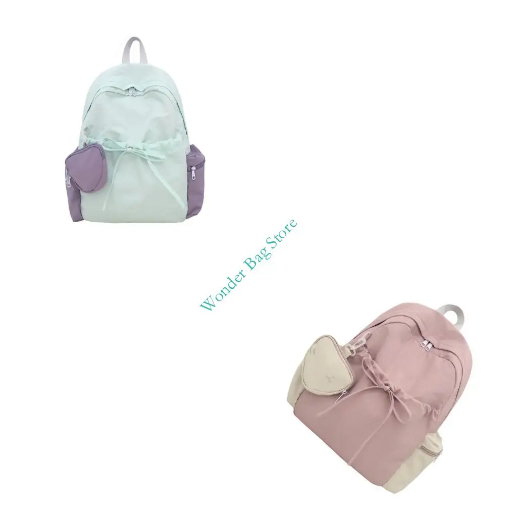 H3CB Ransel Sekolah Tas Buku Sekolah Perguruan Tinggi Ringan Ransel Laptop Ransel Kasual Travel Tas Daypack Rapi Uniseks