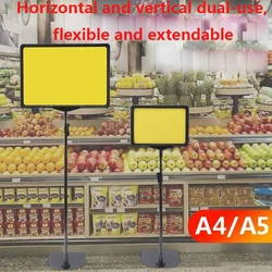 Supermarket display price board with adjustable stand pop-up stand price promotion board