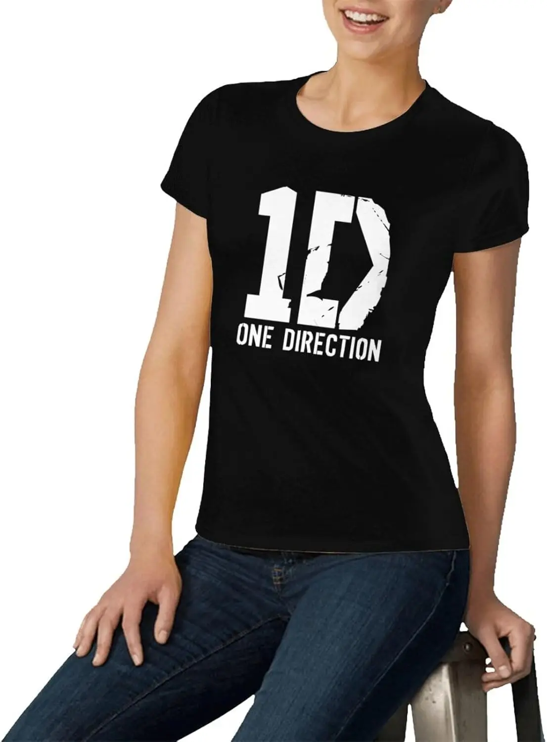 One Music and Direction Women's T-Shirt Printed Casual Crewneck Short Sleeve Tops Summer Tee,Crew T-shirt