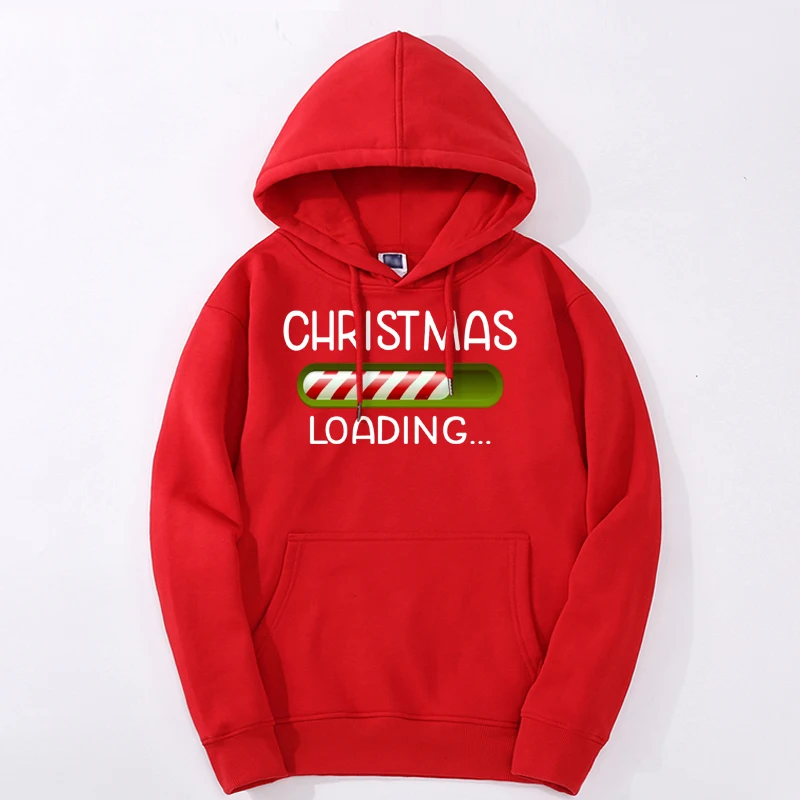 

Xmas Hoodies Christmas 2024 Loading X-Mas Is Coming Fleece Hooded Clothes Fabrics Sportswear Hoodie Sweatshirts Pullovers