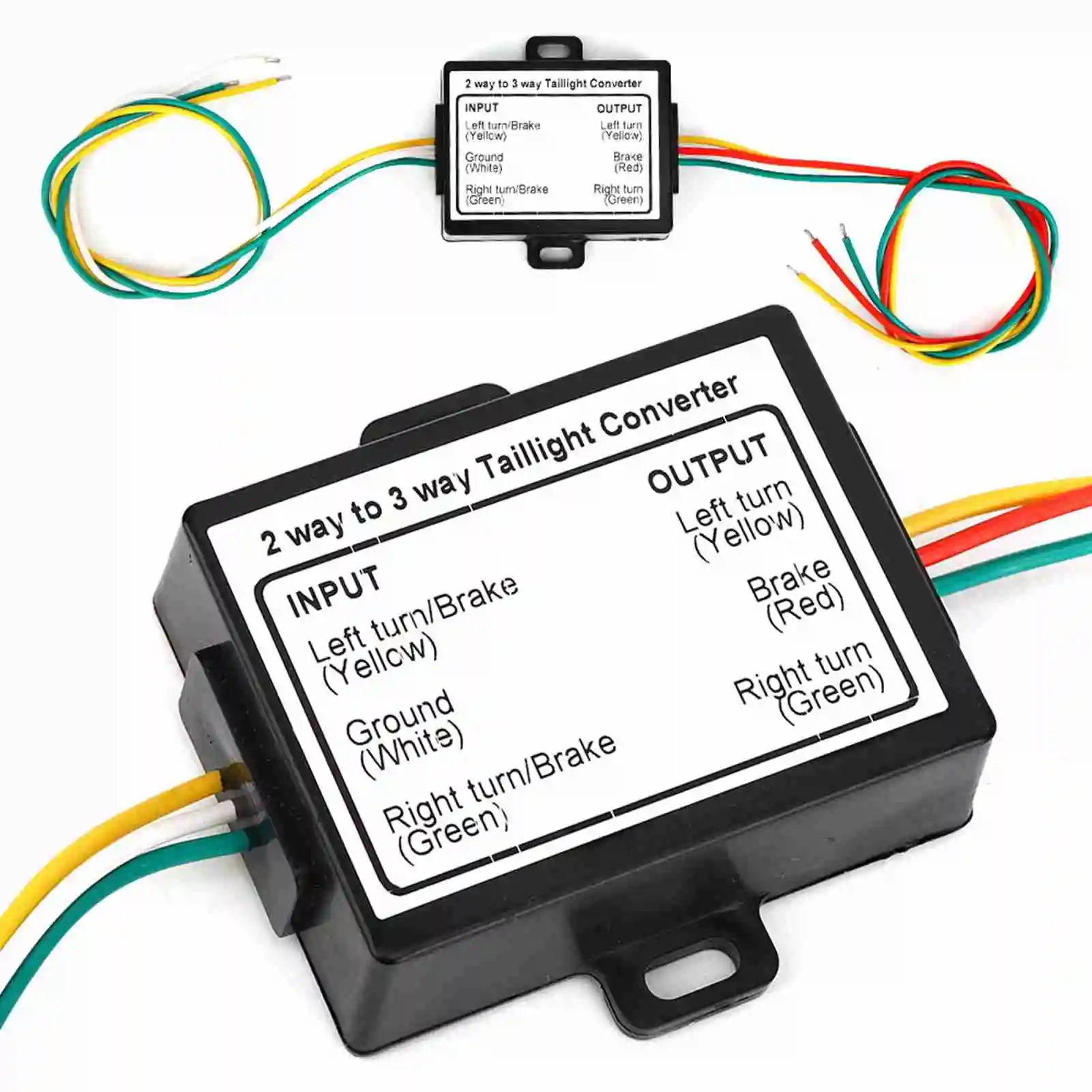 2-to-3 Wire Splice Trailer Converter Electrical System Wire Harness Adapter US Type 2-to-3 Wire Converter Trailer Accessory