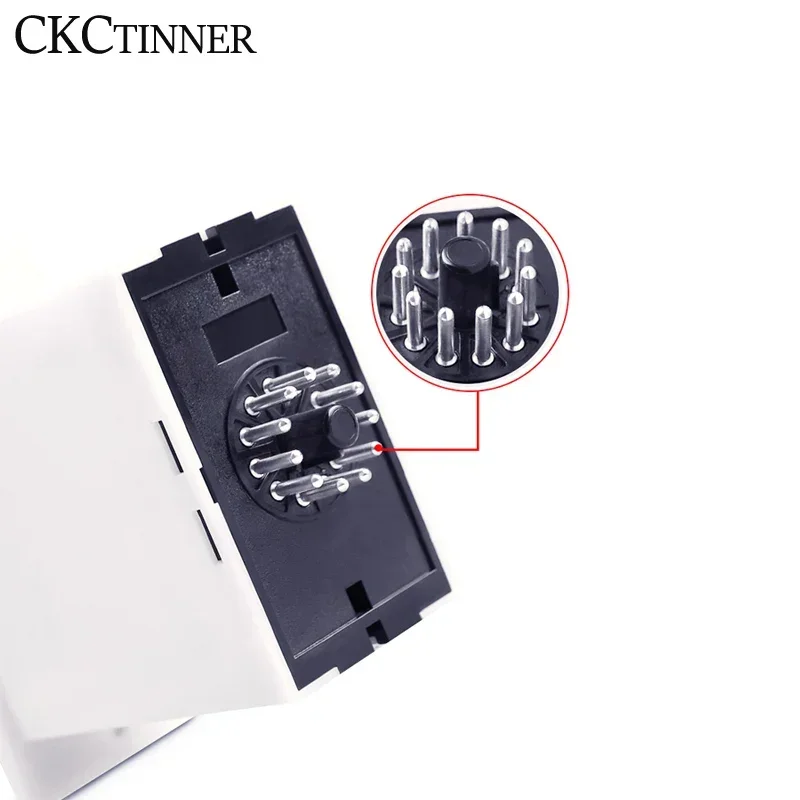 Relé de contador Digital electrónico JDM14, memoria de falla de energía de 12V/24V/220V, 8 pines con contador de maquinaria Base, 1 ~ 9999 reiniciable