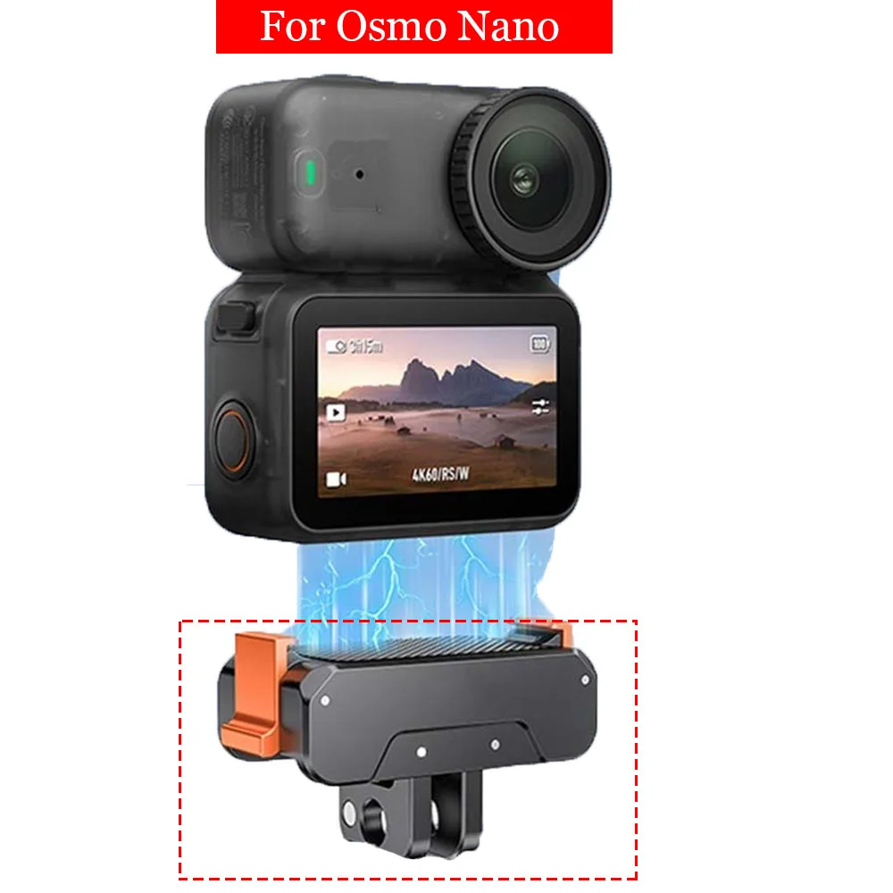 

Aluminum Alloy Magnetic Quick-Release Mount for DJI Osmo Nano Adapter Base,Extension Bracket Stand Rack Camera Accessories