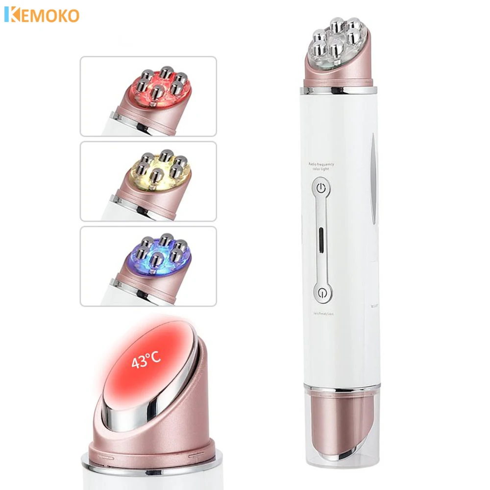 

4 in1 Electric Facial EMS Eye Massager Double Head Pen Vibration Rejuvenation Eye Machine LED Photon Rejuvenation Anti-wrinkle