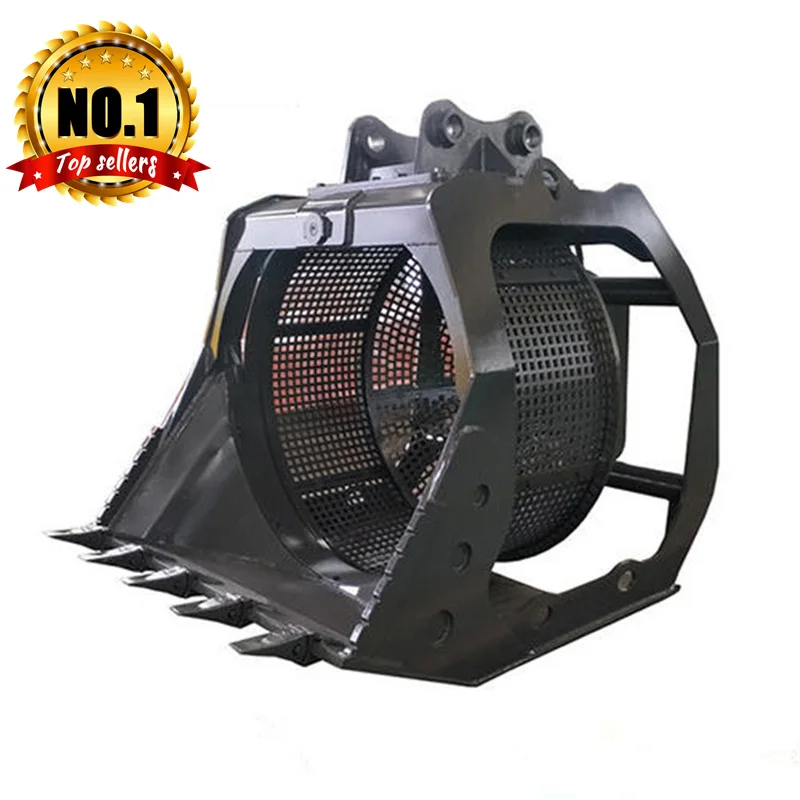 Secchio rotante per attacco Seiving Secchio per screening del terreno Secchio per screening rotante per escavatori