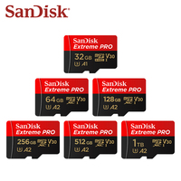 Sandisk Extreme PRO Memory Card 64GB 128GB 256GB 512GB 1TB V30 TF Card High Speed UHS-I U3 Storage Micro SD Card  For Camera