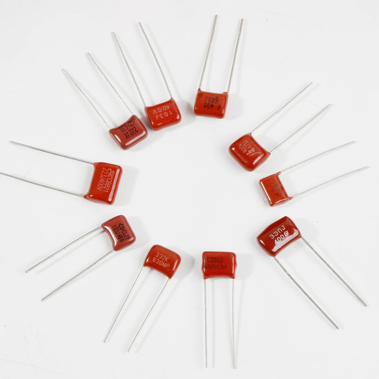 10pcs CBB Capacitors Metallized Polypropylene Film Capacitor 0.01uf 0.22uf 0.33uf 0.47uf 0.68uf 1nf 10nf 22nf 23nf 47nf 68nf