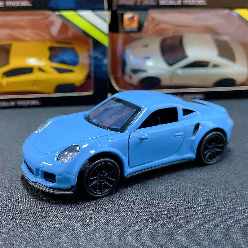 1:43 Diecast Alloy Car Model Metal Pull Back Simulation Car Toy Boy Sports Car Ornament with to Open the Door Toys for kids