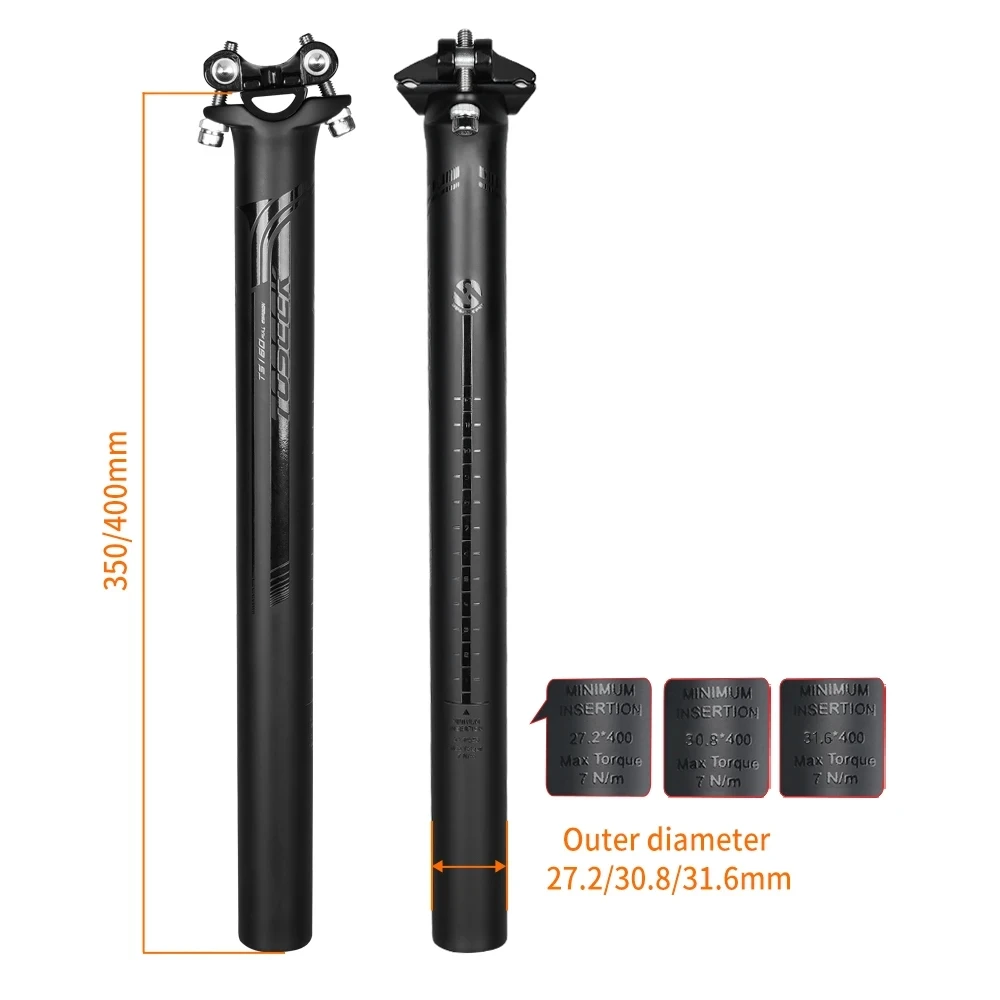 TOSEEK Black Matte Carbon Fibre Bicycle Bars Sets MTB Handlebar Seatpost Stem For Mountain Bike Parts