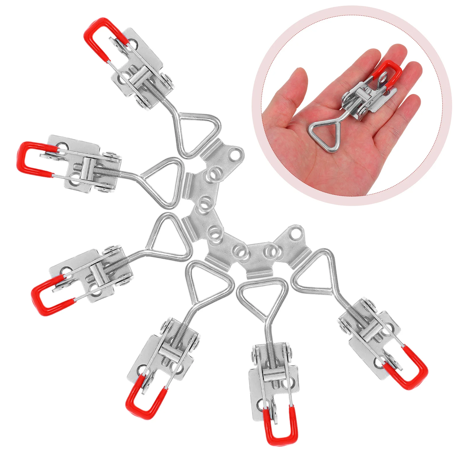 

6pcs Adjustable Toggle Clamp Latch Lock For Door Bolt Boat Hatch Woodworking Hardware Quick Release Buckle Heavy Duty Cupboards