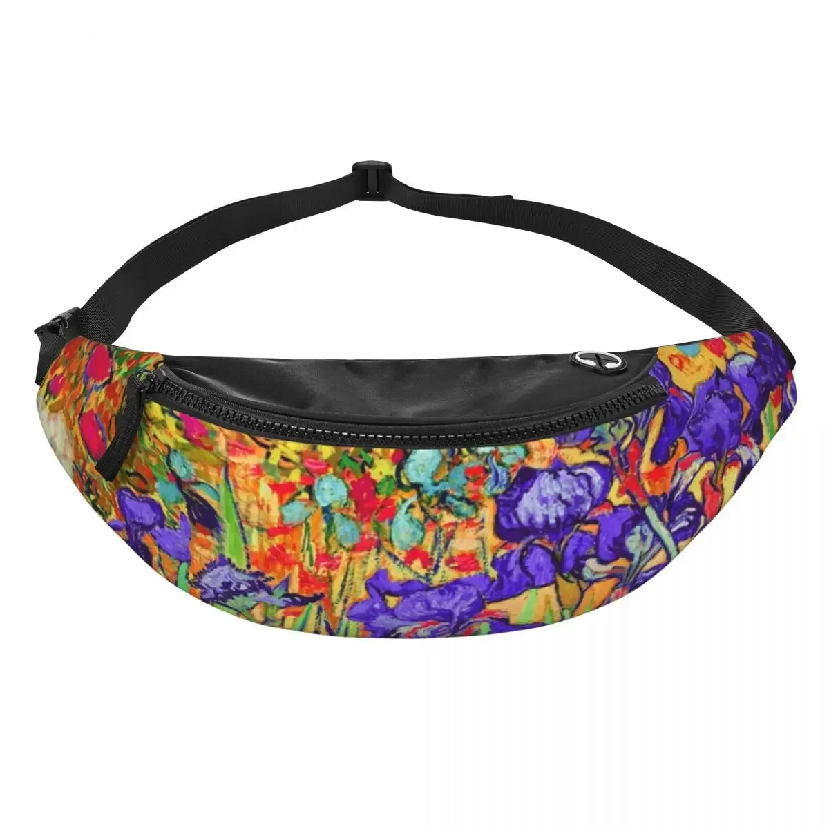 Vincent Van Gogh Irises Fanny Pack for Cycling Camping Women Men Flowers Crossbody Waist Bag Phone Money Pouch