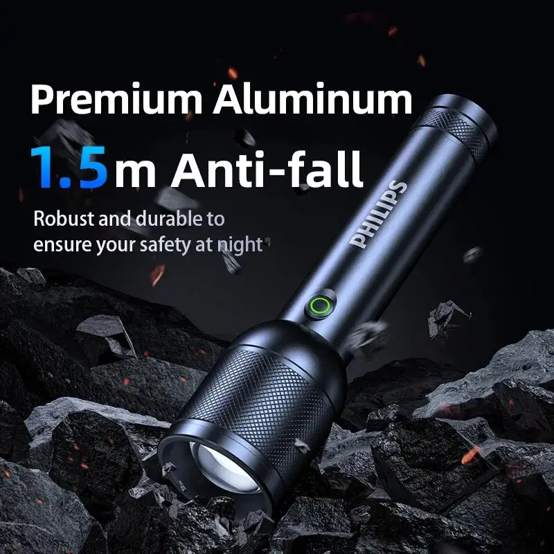 2025 New Philips SFL8168 3200 Lumen LED Flashlight 1000m Portable Powerful Bright Flashlights Camping Lamp for Outdoor Hiking - 4