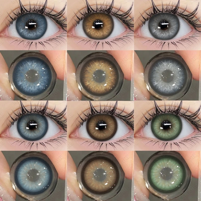 EYESHARE 1 Paar natürliche Farbkontaktlinsen im koreanischen Stil, braun, grau, blau, hochwertige Schönheit, modische Linsen