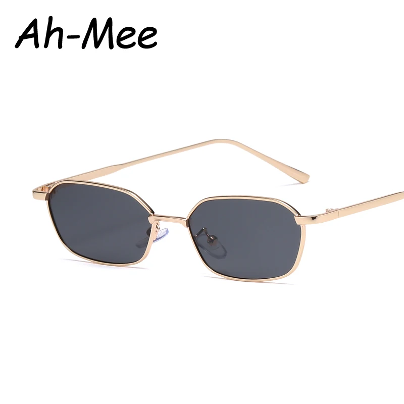 Protective Glasses Fashion Small Square Sunglasses Women Sun Glasses Lady Steampunk Metal Eyeglasses Vintage Gradient UV400