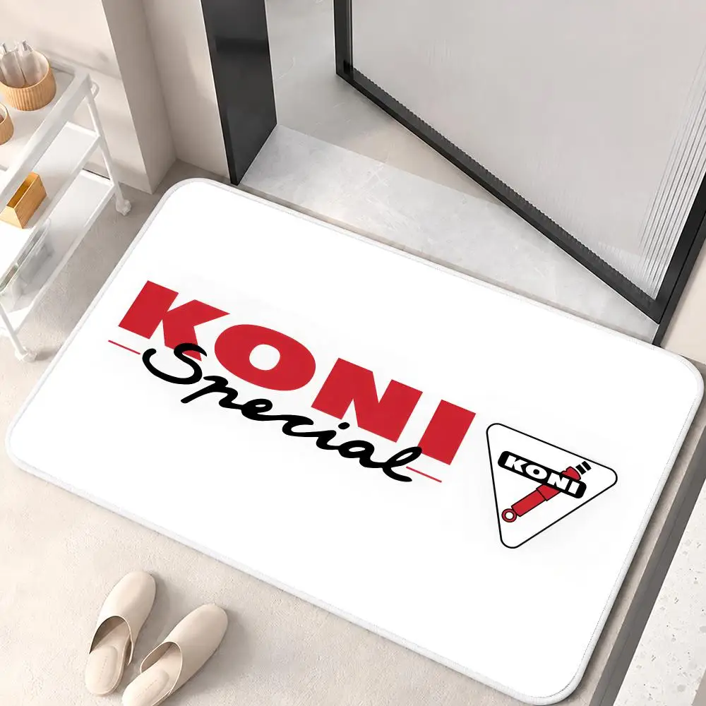 K-koni Logo Shock Absorber Floor Mat Flannel Rug Soft Non Slip Door Mat For Bathroom Bedroom Kitchen Living Room Home Decor