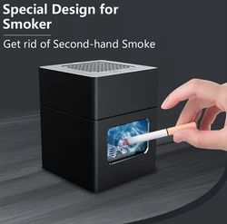 LONHOMON AP078 Ashtray Air Purifier Rechargeable Anti Second-hand Smoke Desktop Ashtray Remove Odor Home Air Purifiers