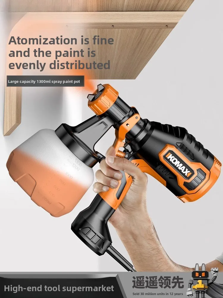 Electric spray gun for paint and latex paint, high atomization small household spray bottle all-in-one machine