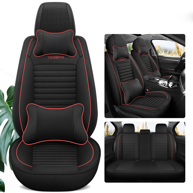 

Универсальные чехлы на автомобильные сиденья для Hyundai Sonata Accent Solaris Niro Jaguar XF XE I-PCAE F-PACE, дышащие аксессуары для салона автомобиля