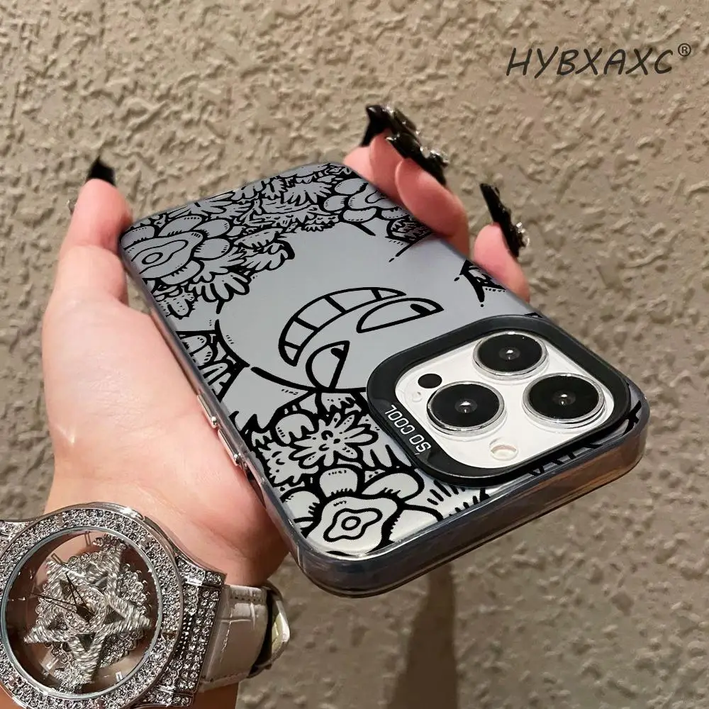 Cute Floral G-Gengar P-Pokemon Phone Case FOR IPhone 17 16 15 Pro MAX 14 13 12 16e 15Pro Plus Shell 17Air Silver Shell IMD Cover view 6