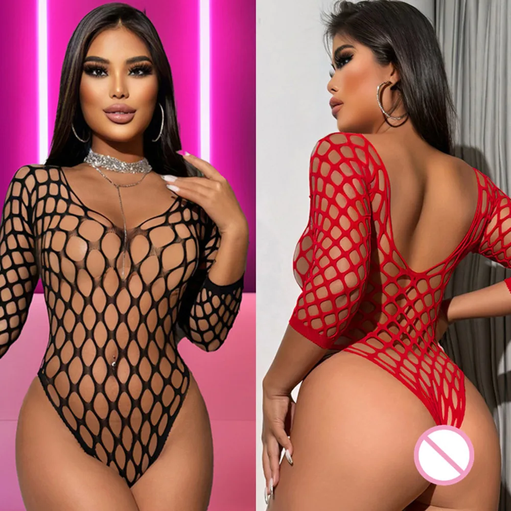 Hot Selling One-piece Jumpsuit Elastic Body Underwear Mesh Bodysuit Sleepwear New Sexy Costumes Erotic Set Porno Body Suit