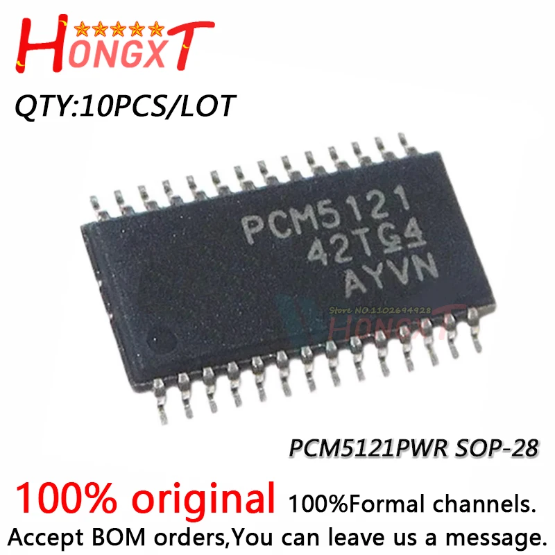 10PCS 100% New PCM5121 PCM5122 PCM5121PWR PCM5122PWR SOP-28.Chipset