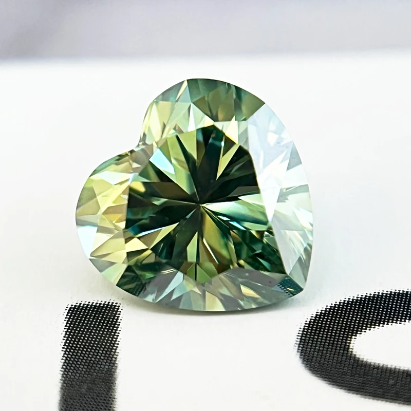 Natural Yellow Green Color Multiple Shapes Vvs1Moissanite Stone Wholesale  Advanced DIY Charms Rings Earrings Making Certificate