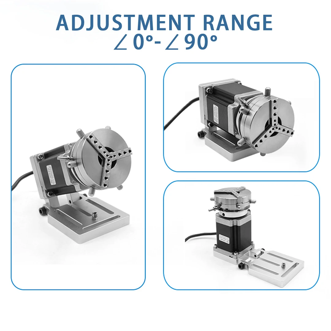 Imagem -02 - Máquina de Marcação a Laser de Fibra Eixo Rotativo Worktable Clamping Range 283 mm Expansion Range 11-91 mm para Anel e Pulseiras