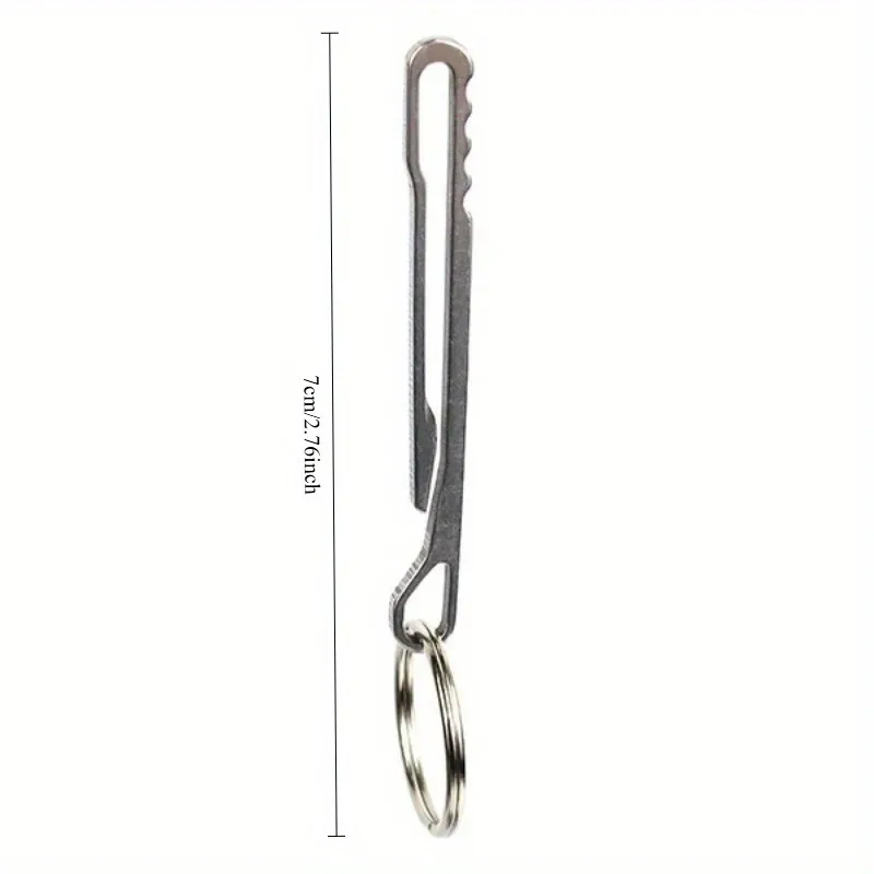 Outdoor EDC Multifunction Tool Wallet Stainless Steel Keychain Key Ring Clasp Carabiner Money Clip Camping Accessories