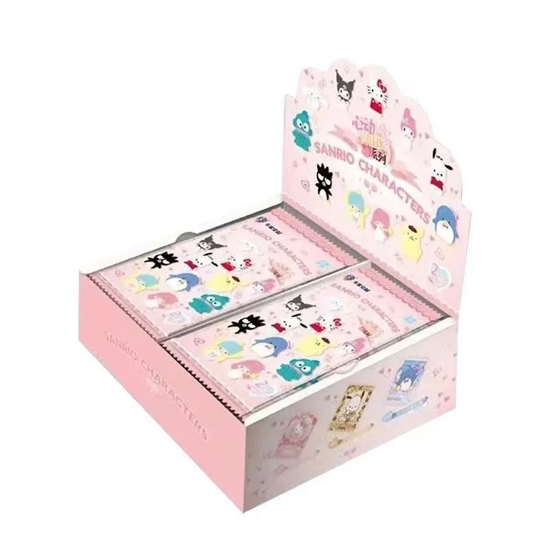 Sanrio Hello Kitty Cinnamoroll Kuromi My Melody cartoni animati anime a tema scatola cieca carte da collezione kawaii creative e carine.