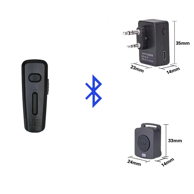 

Walkie Talkie Wireless Headset 2 Pin Two Way Radio BT Headphone Earpiece Earphone For Kenwood TYT Baofeng UV-5R BF-888S CB Radio