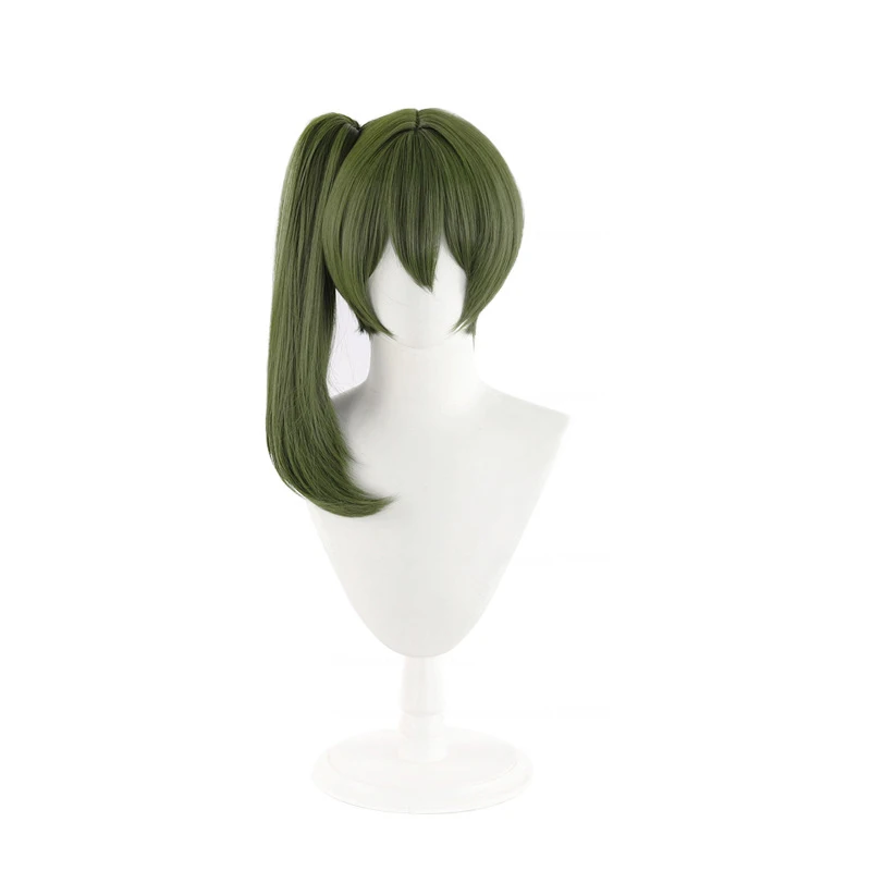 Ubel Wig At The Funeral Frieren Cosplay Wig Ubel Cosplay Women Cute Dark Green Hair Heat Resistant Synthetic Wigs  + Wig Cap