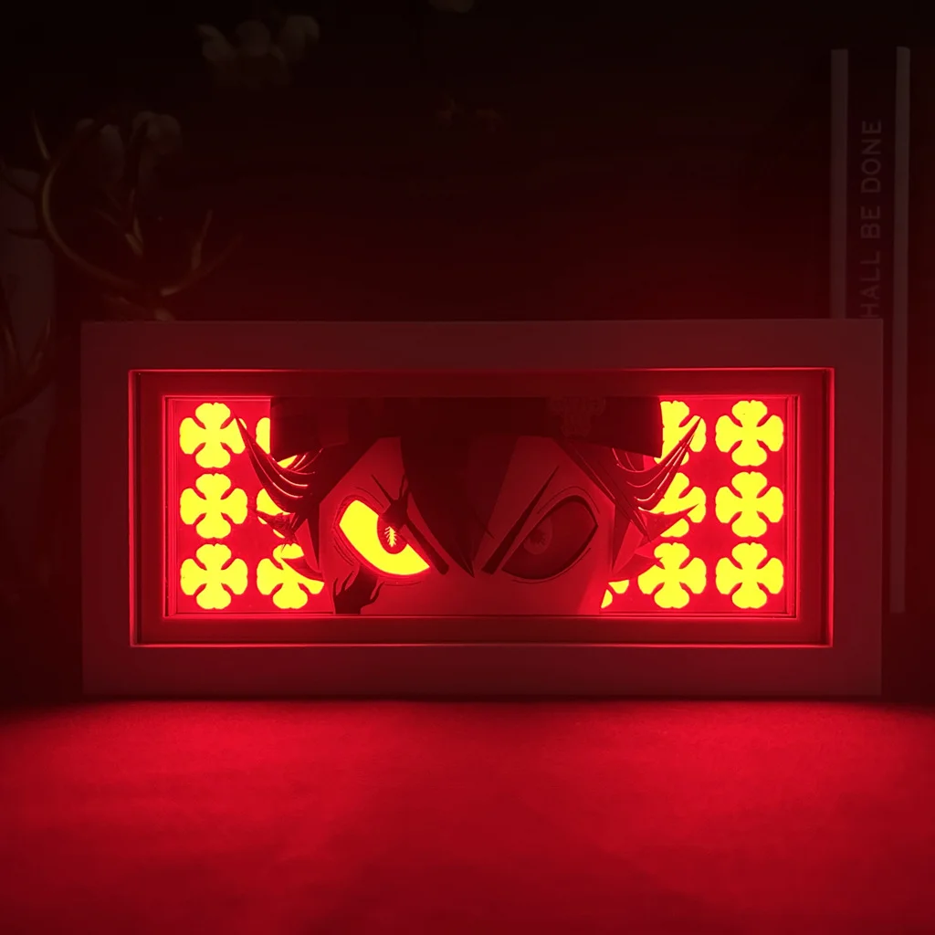 

Yuno LED Paper carved lamp Black Clover Anime Figure Yuno Grinbellor Asta 3D LED Night Light bedroom Decoration lamps Toy Gift