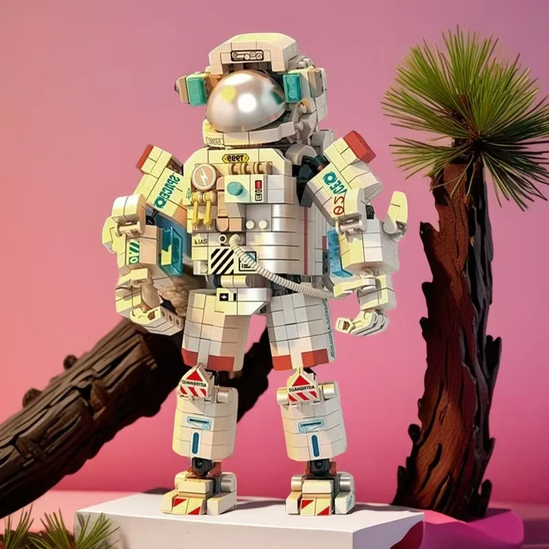 

1050 шт., набор строительных блоков «Космический астронавт», игрушки, крутое украшение комнаты космонавта, коллекция для взрослых, модель «сделай сам»