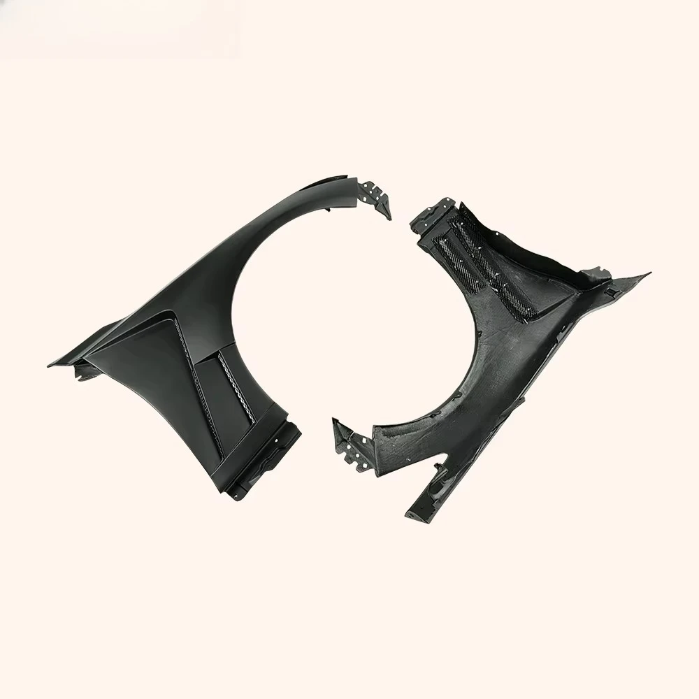 For Infiniti Q50 2013-24 KZ Style Fiberglass Unpaint Front Bumper Fender Pair