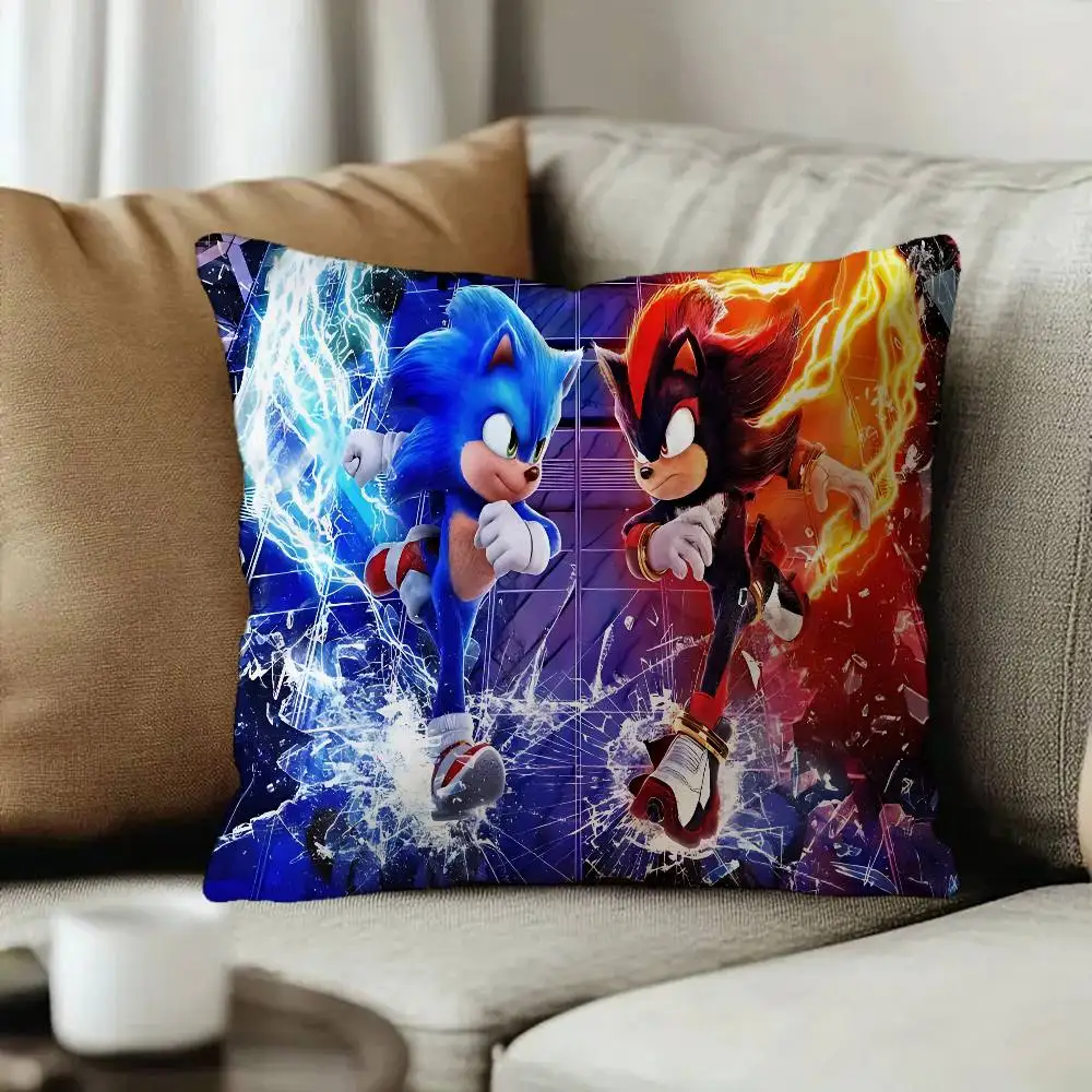 Cartoon S-Sonics Pillow Anime Pillow Sofa Bed Head Pillow Cover Cushion Cover 45x45 cm Fashion - view 4