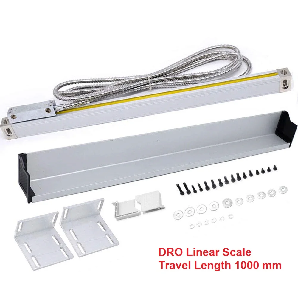 ToAuto DRO Linear Scale with 1000 mm Travel Length  and 1/5um Optional Resolution for Mill Lathe Boring CNC Machine