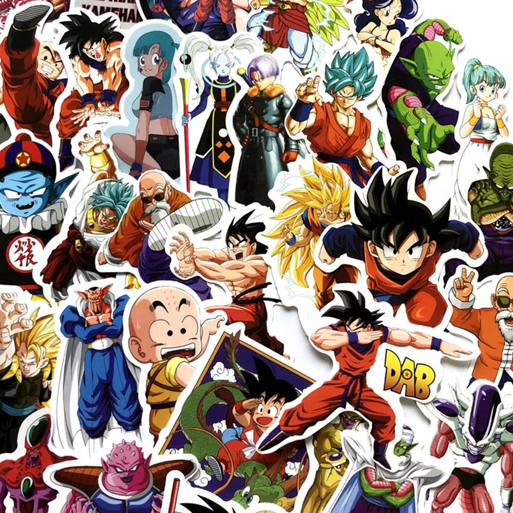 10/30/50/100PCS Anime Dragon Ball Son Goku Stickers Graffiti Kids Decal Toy DIY Skateboard Laptop Water Bottle Phone Fridge Gift