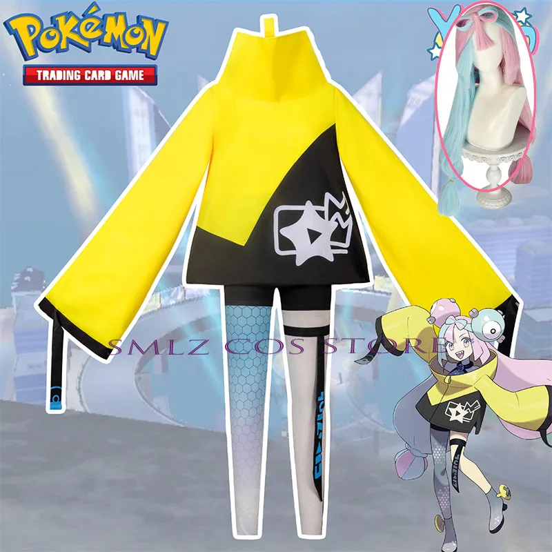 Anime Cosplay Game  Iono Cosplay Costume Coat Top  Iono Uniform Suit Wig Halloween Carnival Party Outfits for Woman