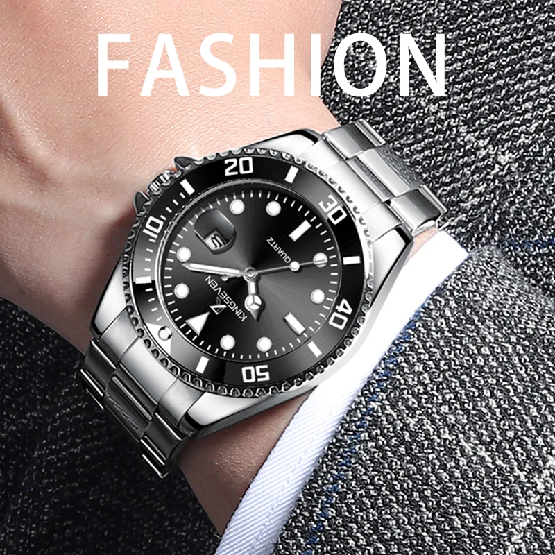 KINGSEVEN Nam Đồng Hồ Dây Thép Không Gỉ Cao Cấp Hàng Đầu Thể Thao Chronograph Đồng Hồ Thạch Anh 2021 Mới Nam Thời Trang Đồng Hồ Relogio Masc
