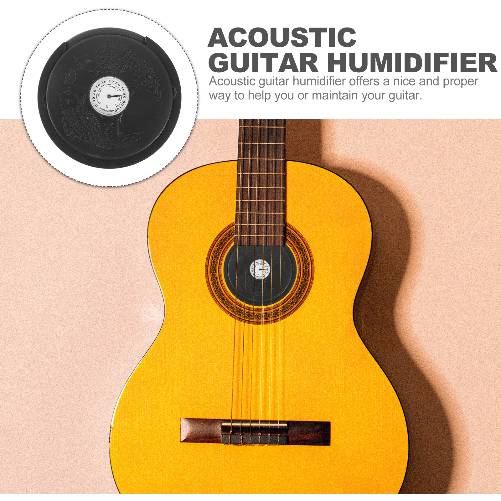 

Guitar Humidifier Ukulele Care Kit Violin Case Suite Hygrometer Abs Humidifiers Acoustic Instrument