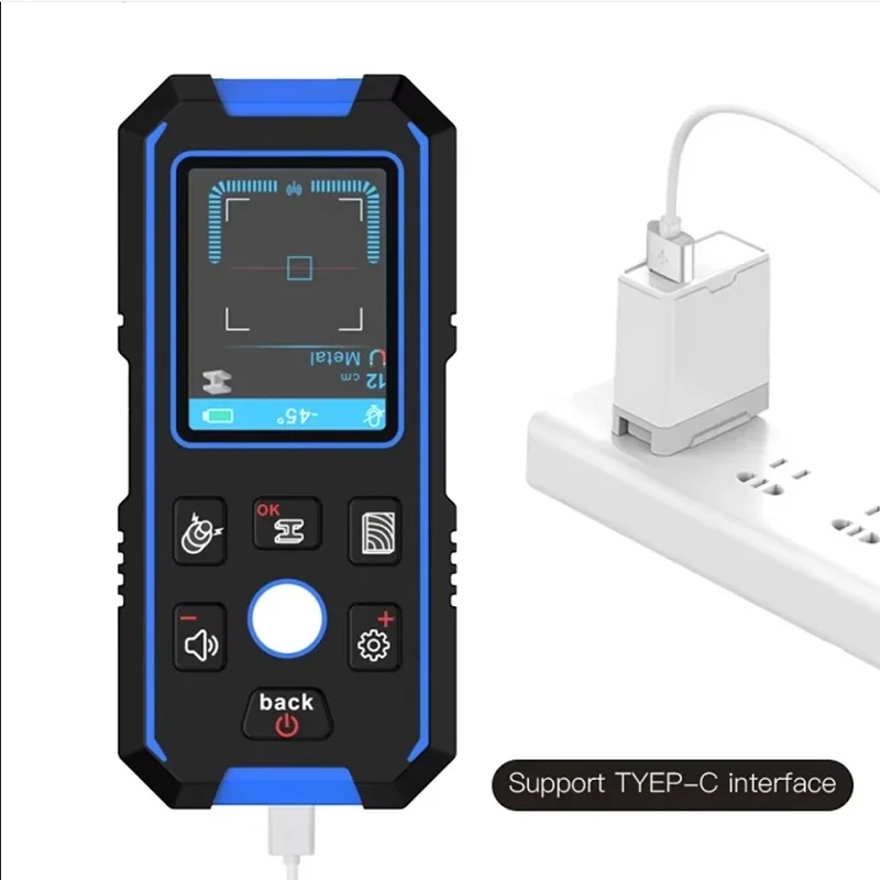 NF-518 Ponbos Professional Metal Detector LCD HD Digital AC Wood Stud Finder Undeground Wall Scanner Cable Wires Depth Tracker