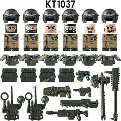 KT1037 WM6147 Modern Heavily Armed Engineering Melee Assault Soldier Commander Signal Corps Model Blocks MOC Bricks Set Toys