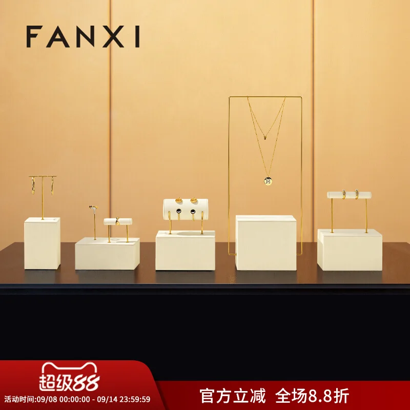 دعائم عرض المجوهرات الراقية، والخواتم، والقلائد، والأقراط، والأساور، ونوافذ العرض، ورفوف عرض المجوهرات المصنوعة من الألياف الدقيقة #3