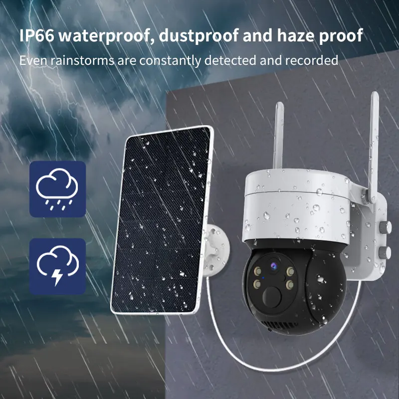 

iCsee APP 2MP Solar Power Full Color Wireless PTZ Intercom 4G/WIFI IP Dome Camera Waterproof Home Security CCTV Baby Monitor