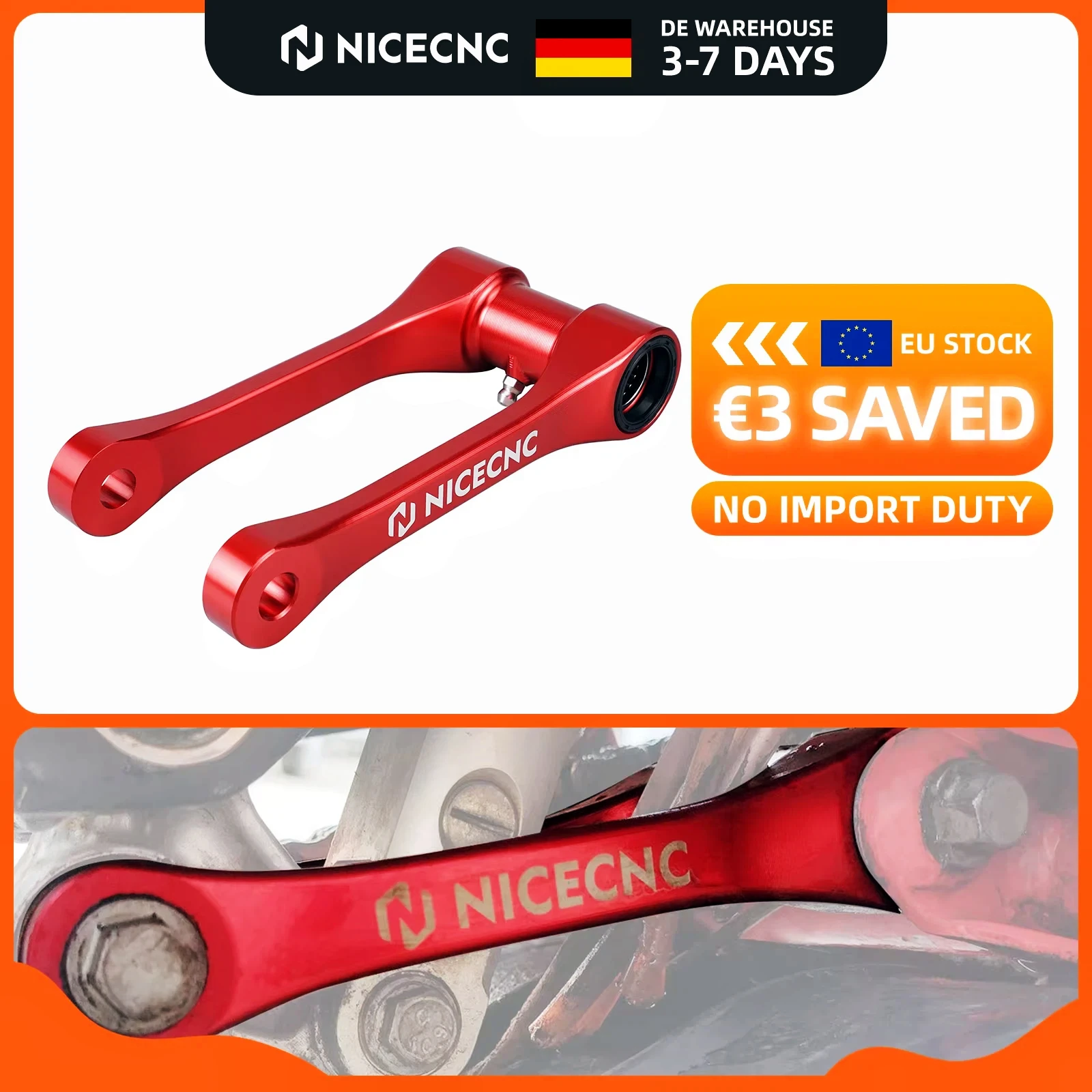 Image of (EU-Lager) NICECNC Tieferlegungs-Verbindungsstange 1,25 Zoll für 2015-2025 Beta RR 300 X-PRO RR 125 200 250 RX 300 350 390 430 480 XTrainer 300 250